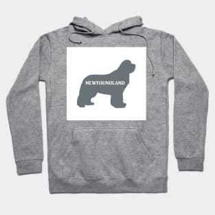 newfoundland grey name silhouette Hoodie